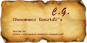 Chovanecz Gusztáv névjegykártya