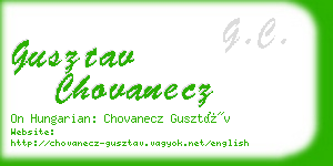 gusztav chovanecz business card